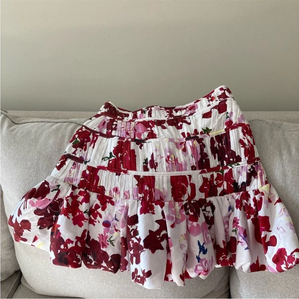 Aje Floral Bubble Mini Skirt Like New Size 8 - Picture 3 of 8